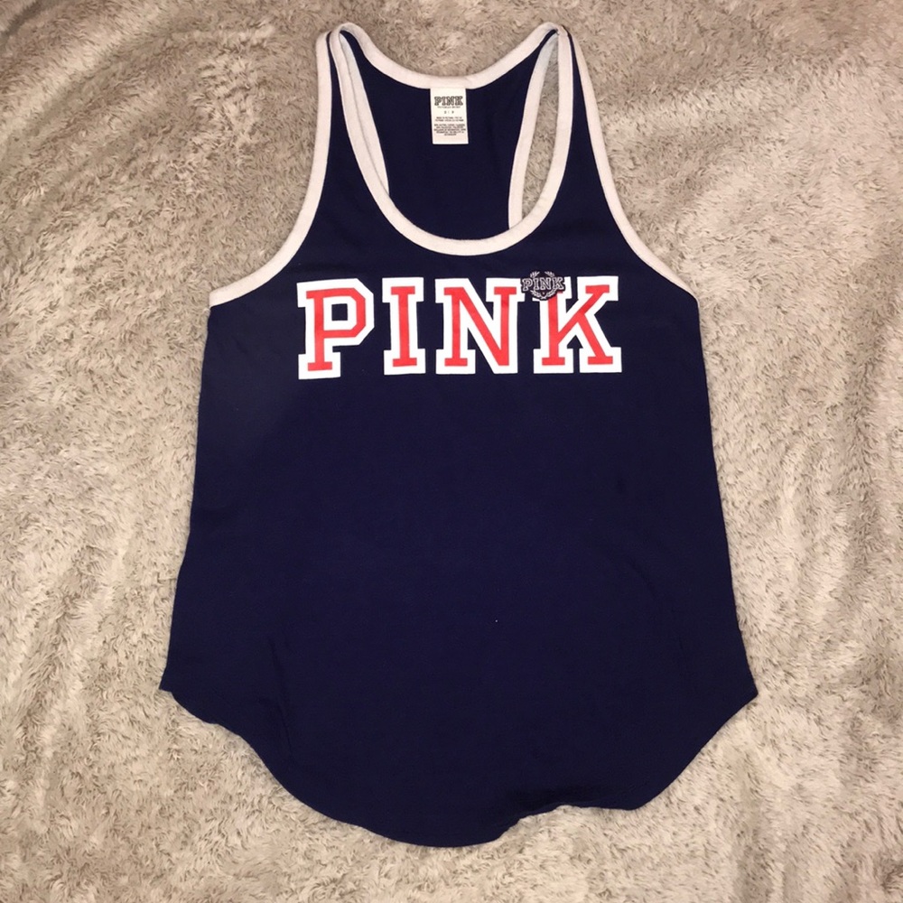 PINK Navy blue tank top